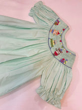 Load image into Gallery viewer, Ada Green Bear Smock Dress