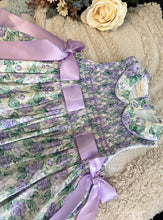 Load image into Gallery viewer, Ana purple double ribbons (Children smock Dress)