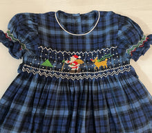 Load image into Gallery viewer, Ashley blue smocked dress