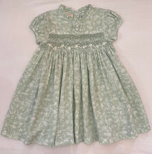 Load image into Gallery viewer, Sage smocked dress