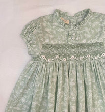 Load image into Gallery viewer, Sage smocked dress