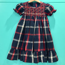 Load image into Gallery viewer, Celine Navy smocked dress