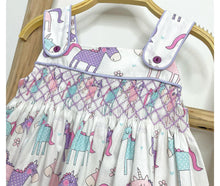 Load image into Gallery viewer, Unicorn light purple (Smocked Dress)