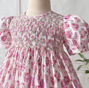 Rosie heart smocked dress