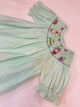 Load image into Gallery viewer, Ada Green Bear Smock Dress
