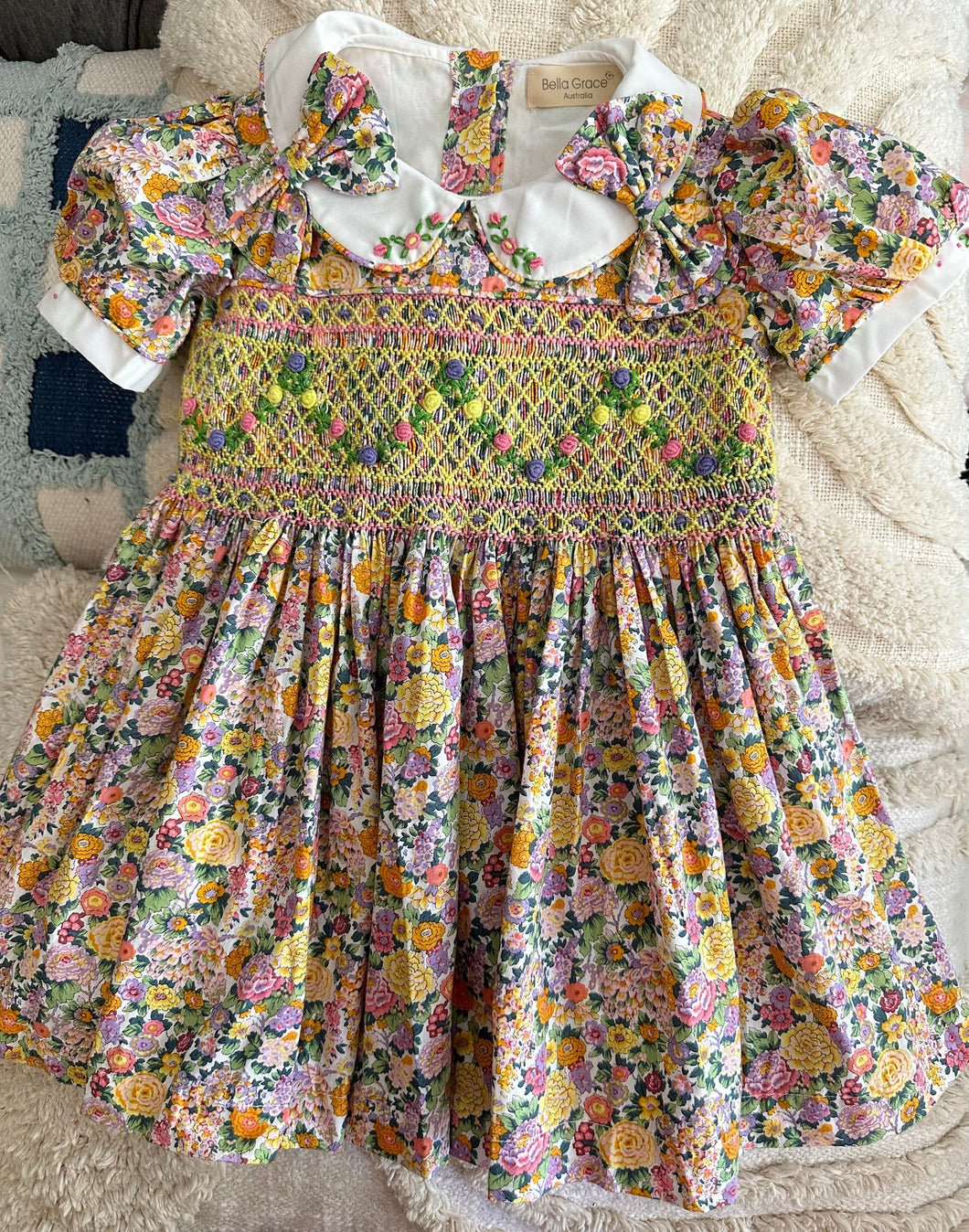 Alora vintage floral (Children smock Dress)