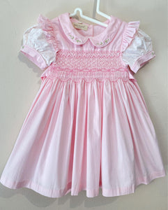 Vivian pastel pink Smocked dress