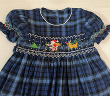 Load image into Gallery viewer, Ashley blue smocked dress
