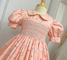 Load image into Gallery viewer, Meow  (Children smock Dress)
