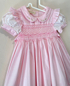 Vivian pastel pink Smocked dress
