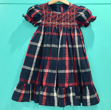 Load image into Gallery viewer, Celine Navy smocked dress
